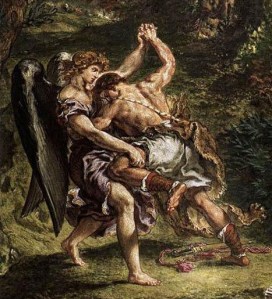 jacob luchando contra "un varón"