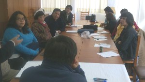 una de las mesas de trabajo