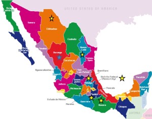 mapa instituciones educativas en la República Mexicana
