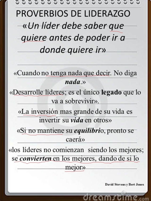 PROVERBIOS DE LIDERAZGO