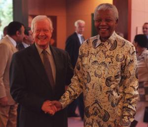 Mandela con el expresidente estadounidense Jimmy Carter