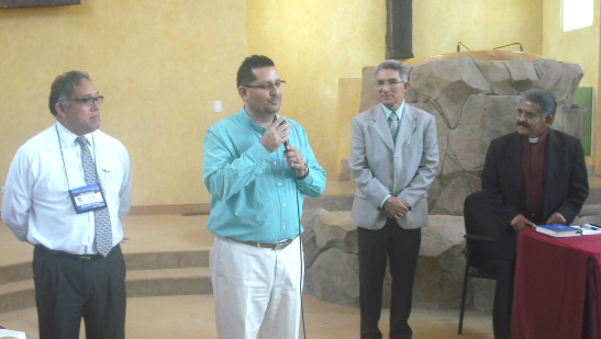 Pbro. Jaime Vázquez, Lic. Ángel André Nuño Gutiérrez, Obispos Raúl Garcia y Manuel Hernández