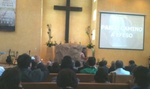 Hno. Mario González, declamando