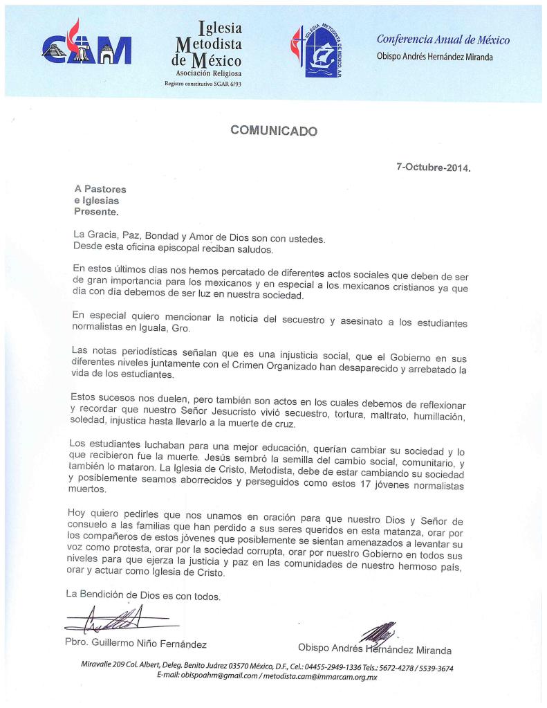 Comunicado CAM OCt14