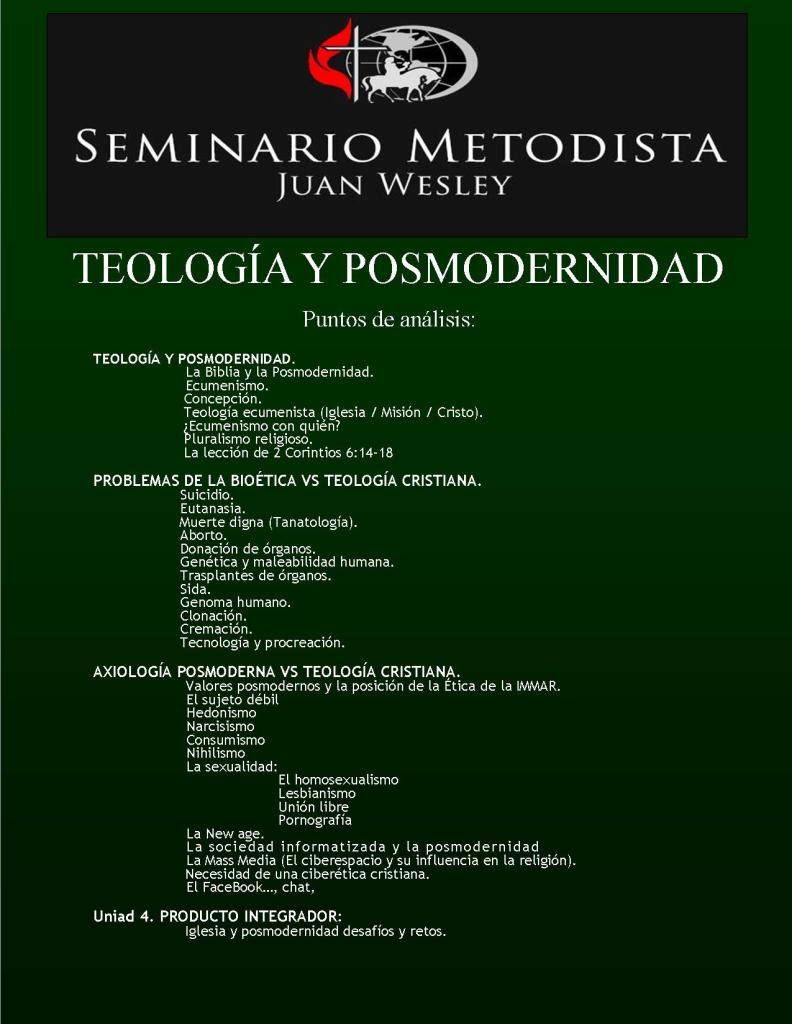 TEOLOGIA Y POSMODERNIDAD (2)
