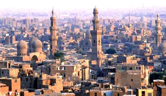 Egypt, Cairo, Old City, elevated view