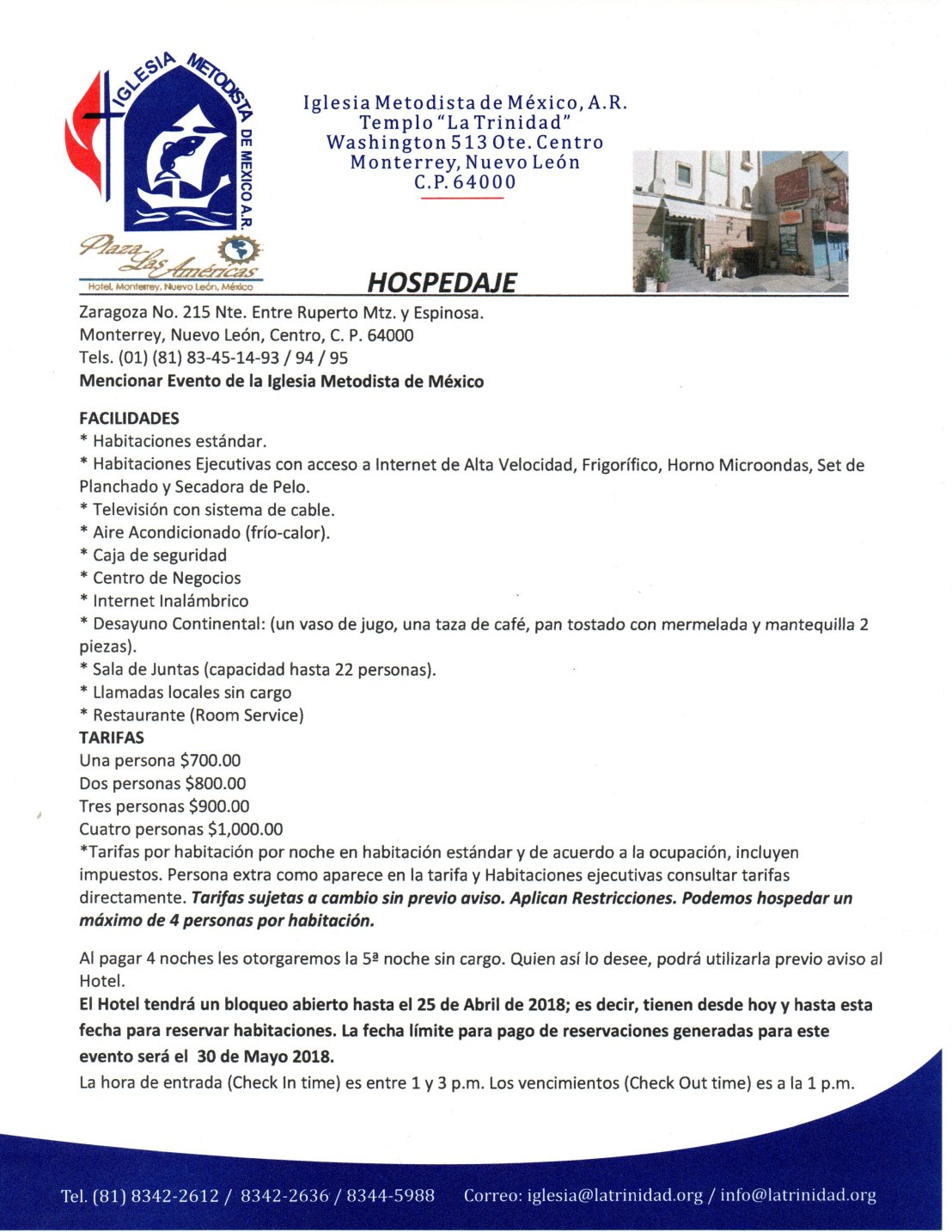 10. Invitación a la XXVIII Conferencia Anual de la CAO, hospedaie 2