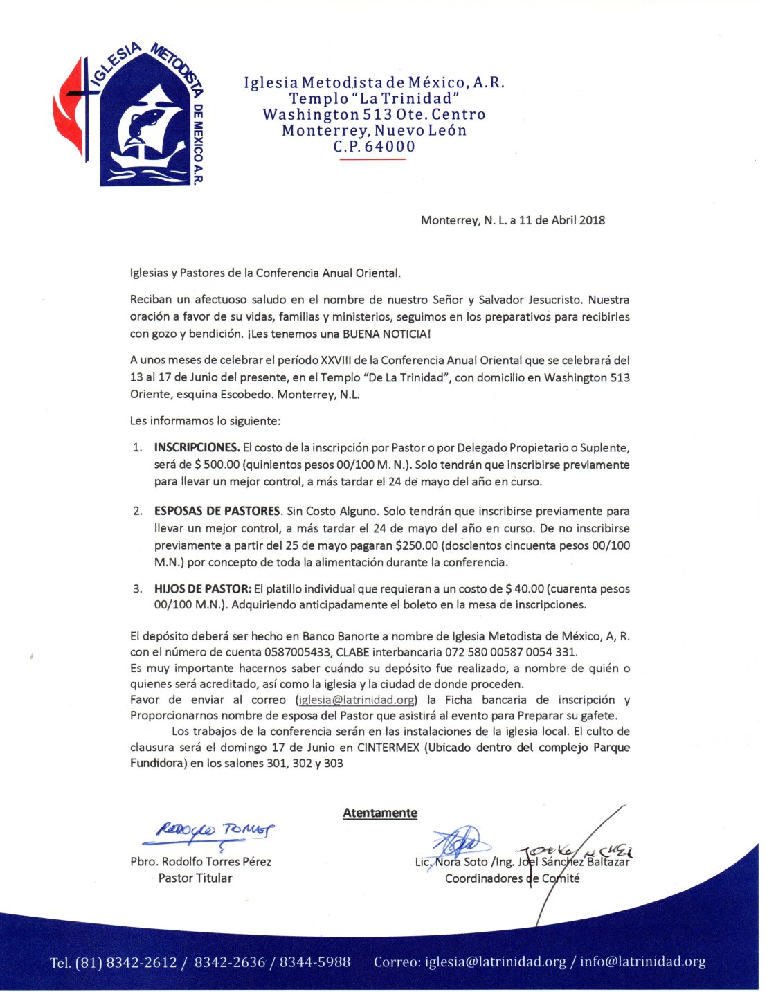 10. Invitación a la XXVIII Conferencia Anual de la CAO