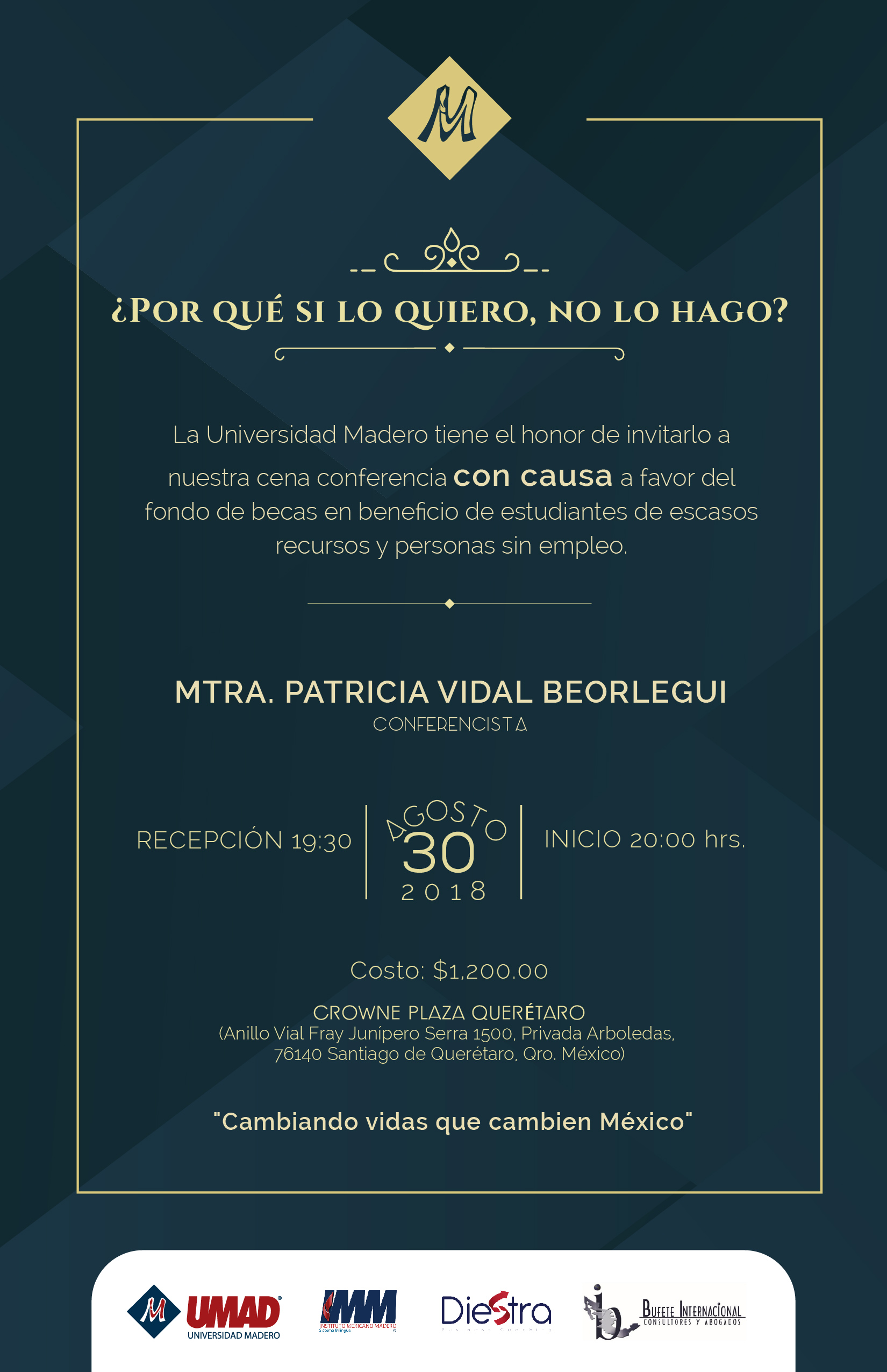 13. Invitación cena con causa UMAD a
