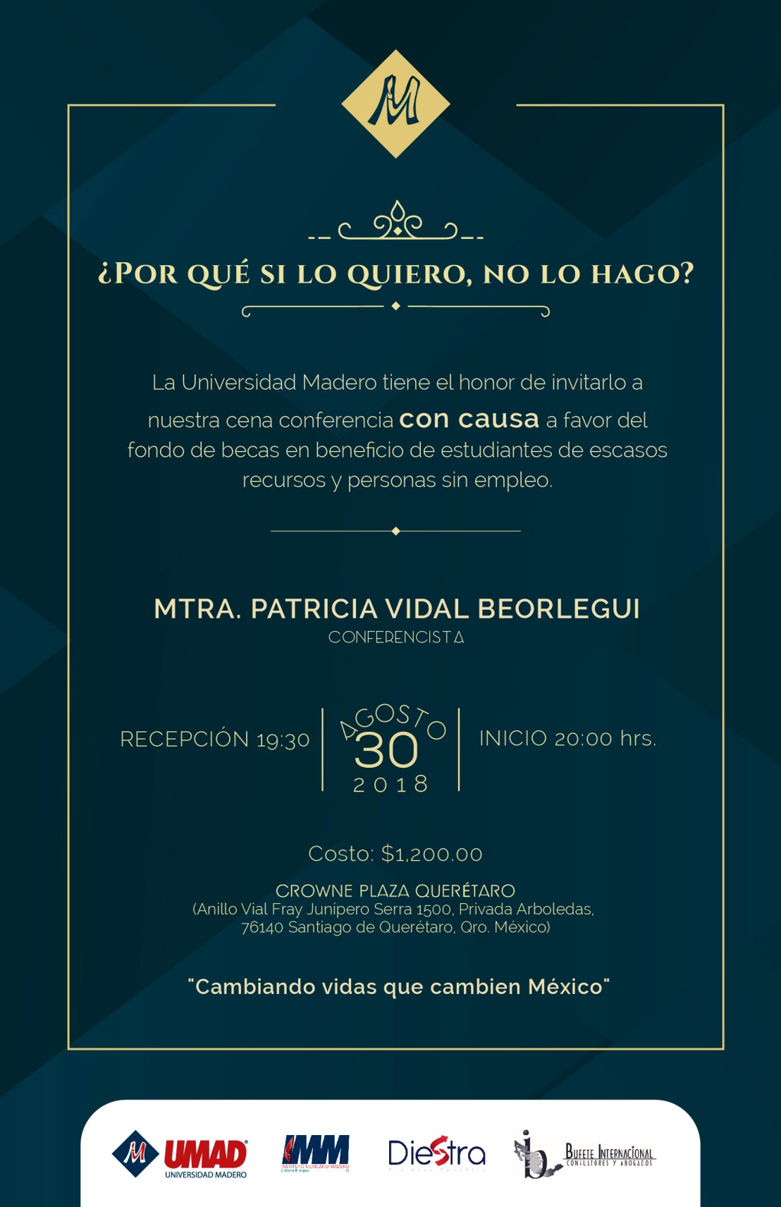 13. Invitación cena con causa UMAD a